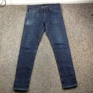 Uniqlo Jeans Selvedge 32x32 Slim Straight Fit Japanese Kaihara Denim *Fits 34x32